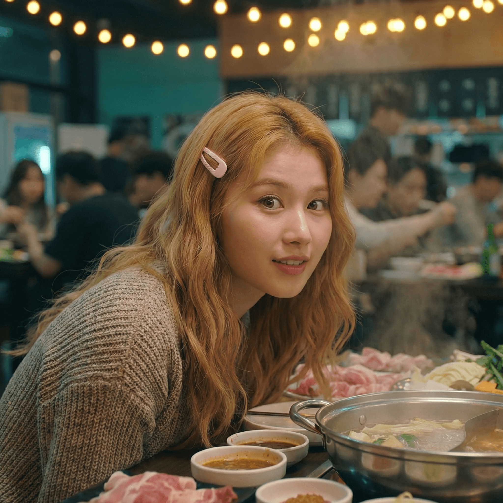 ภาพเหตุการณ์: ชาบูมื้อเย็นกับชมพู่