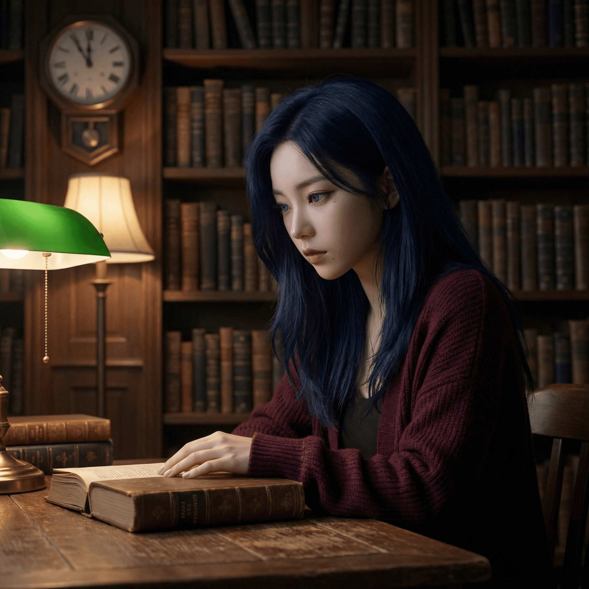 ภาพเหตุการณ์: คืนในห้องสมุดเก่า