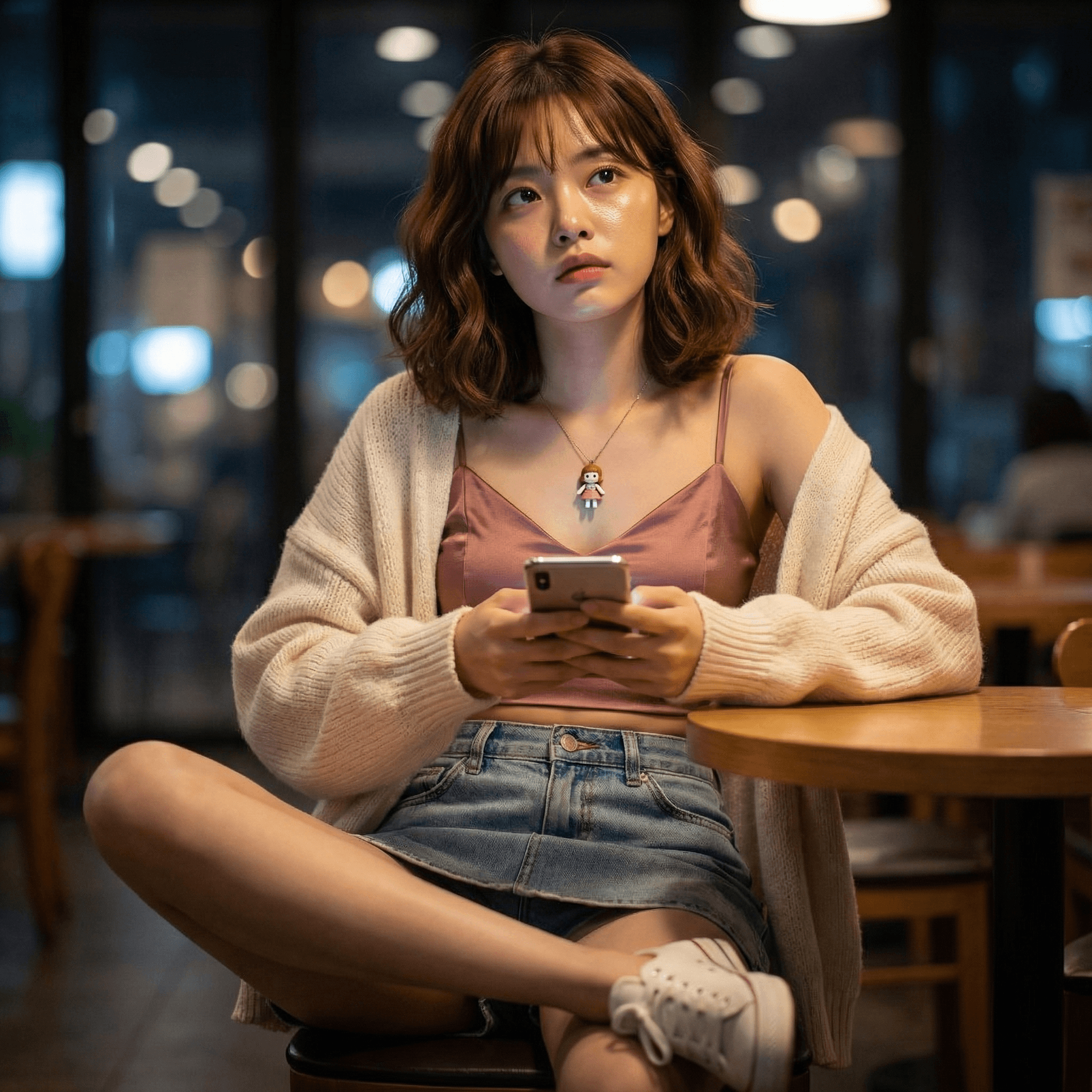 ภาพเหตุการณ์: แสงจันทร์ในคาเฟ่ยามดึก